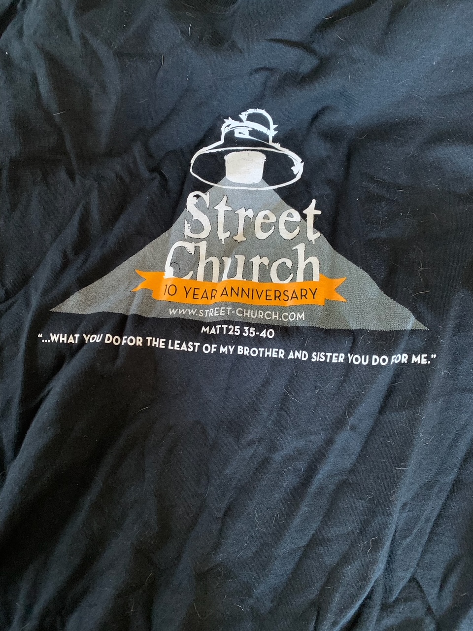 Custom branded anniversary event t-shirt