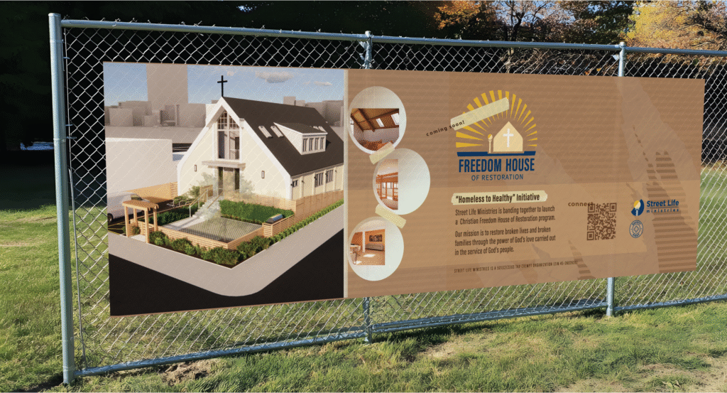 Ei work graphics slm fence banner