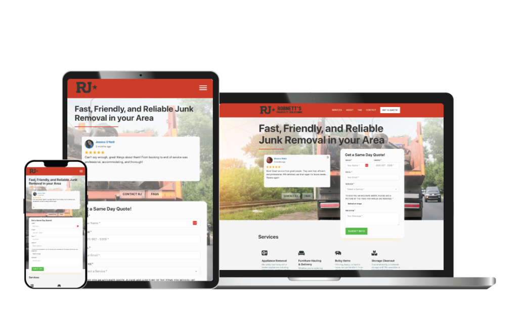 RJ Removal website work